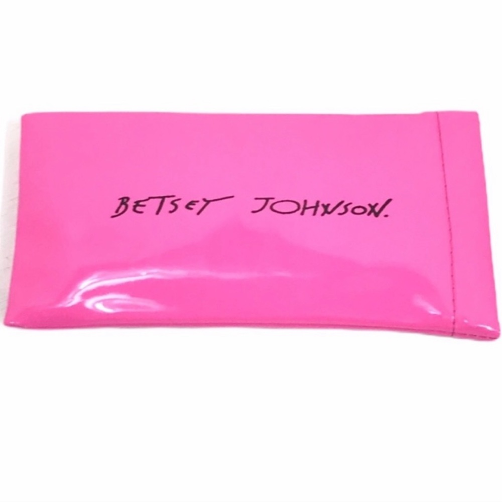 Betsey Johnson Glasses Case, Pinch Top, Pink